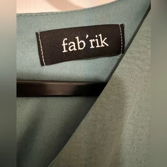 Fabrik Green Maxi Dress Small - Picture 3 of 4